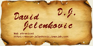 David Jelenković vizit kartica